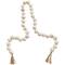 5ft. Paper Mache Round Distressed Beaded Garland with Tassel